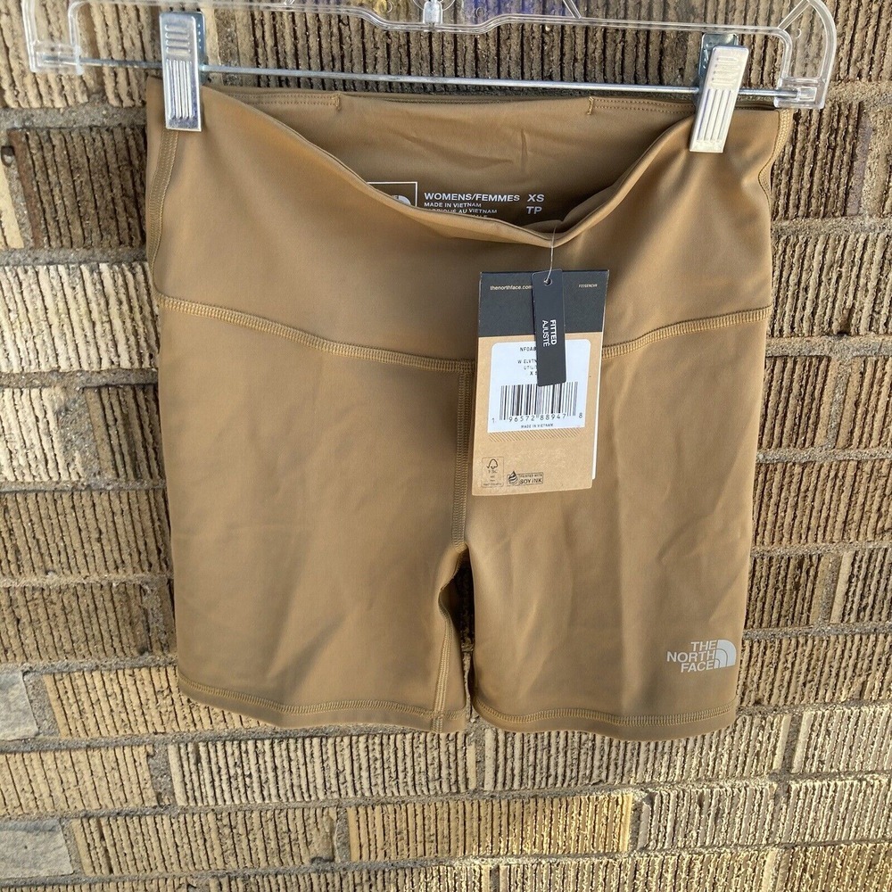 The North Face Women's XS Utility Brown Bike Shorts Evolution Stretch